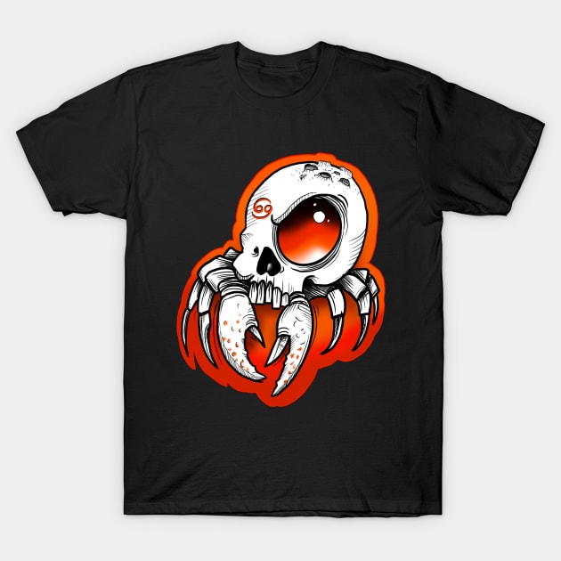 Cancer skull T-Shirt by Sing-Toe-Wrote 